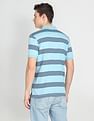Arrow Sports Horizontal Stripe Cotton Polo Shirt