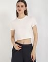 Tommy Hilfiger Solid Cropped-Fit Cotton T-Shirt