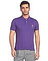 U.S. Polo Assn. Ribbed Collar Solid Polo Shirt