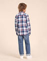 U.S. Polo Assn. Kids Boys Plaid Checked Regular Fit Shirt