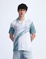 Flying Machine Abstract Pattern Regular Fit Shirt