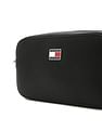 Tommy Hilfiger Solid Black Pu Sling Bag
