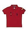 U.S. Polo Assn. Kids Spain Applique Pure Cotton Polo Shirt